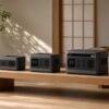 シリーズのポータブル電源が並ぶリビング