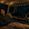 車中泊の車内とポータブル電源